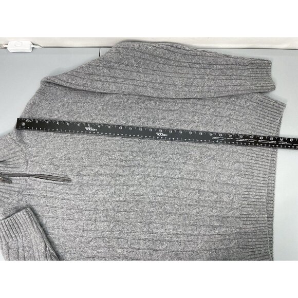 Daniele Blasi Italian Wool Sweater 1/4 Zip Cable Knit Gray Mens L - Picture 6 of 8
